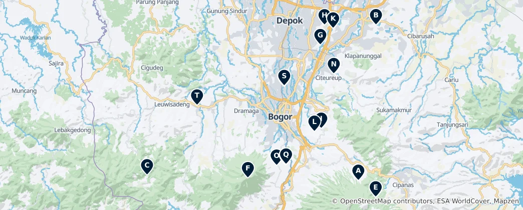 Mapa Bogor's Absolute Essentials