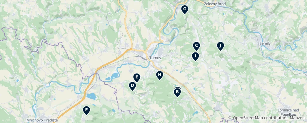 Mappa di Best Viewpoints and Peaks