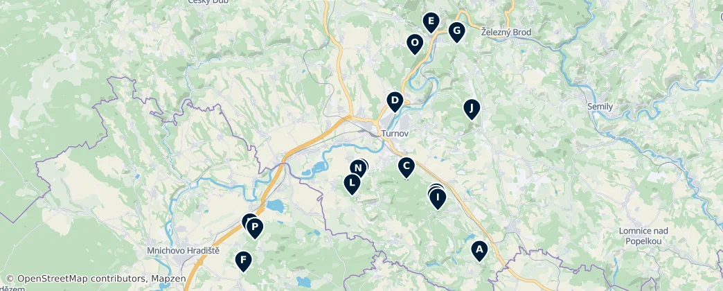 CHKO Český ráj's Essential Wonders — Map