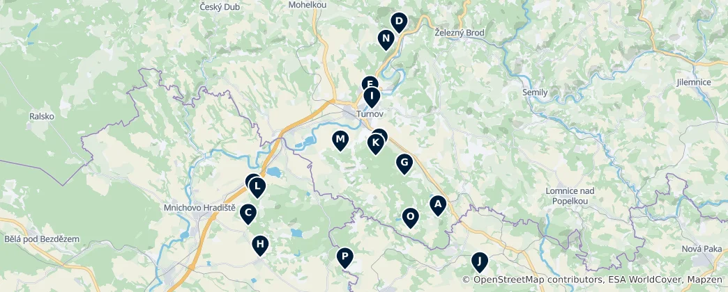 Map of Czech Heritage Castles and Ruins