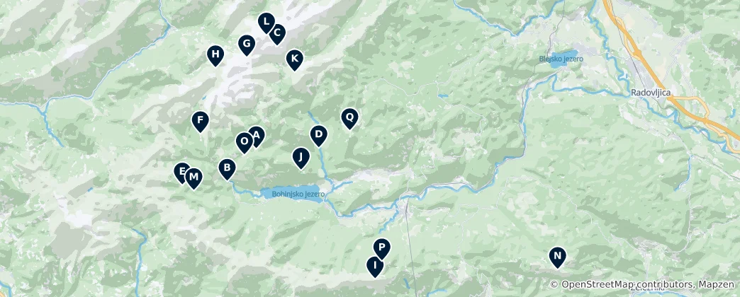 Карта Alpine Huts & Mountain Shelters