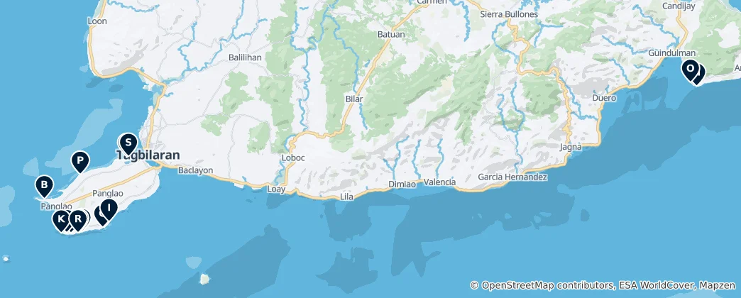 Mappa di Beaches and Resorts