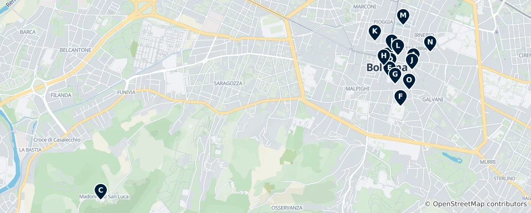 Map of Editor's Choice: Bologna