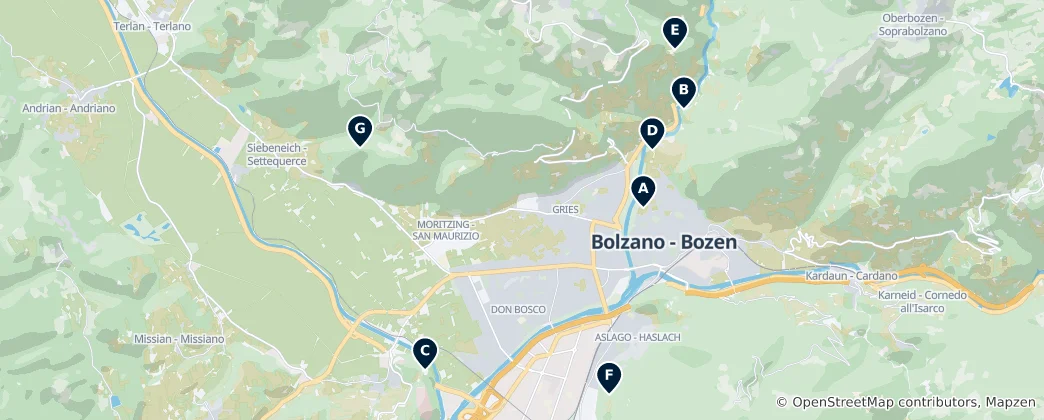 Castles of Bolzano 地图