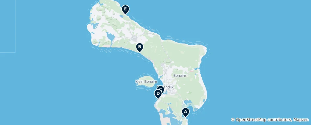 Карта Best Beaches in Bonaire