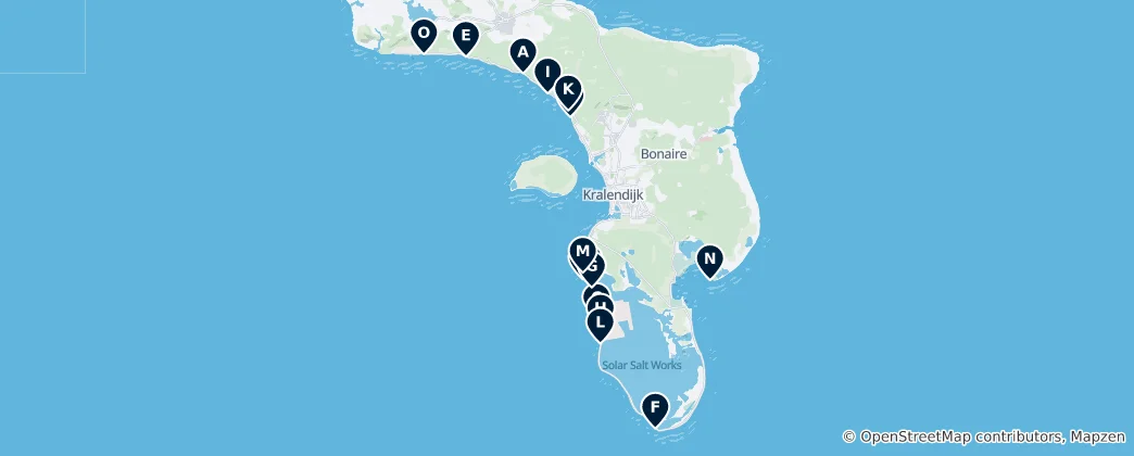 Mappa di Top Diving Spots