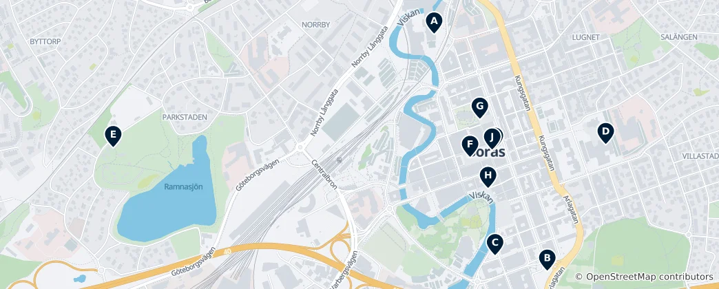 Mapa Borås Essentials