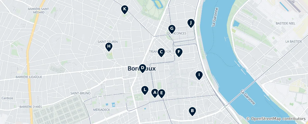 Map of Bordeaux Heritage Trail