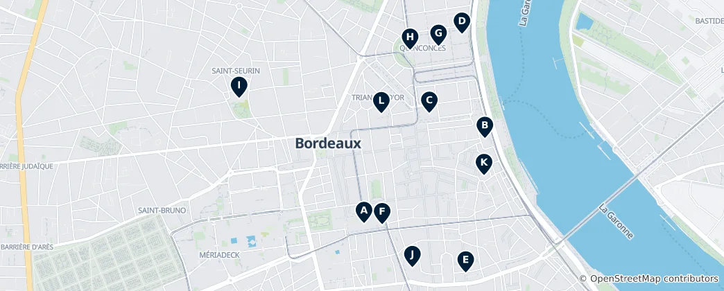 Mapa De Imprescindibles de Burdeos