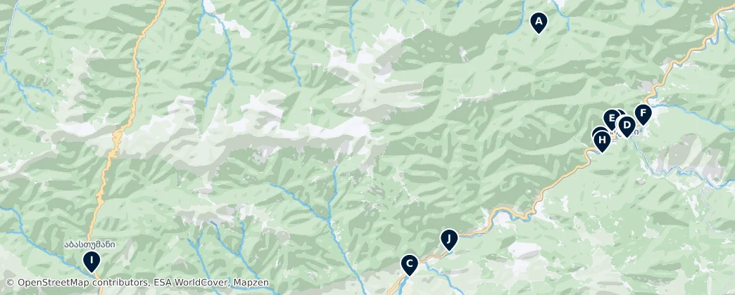 Borjom-Kharagauli National Park Essentials – Mapa