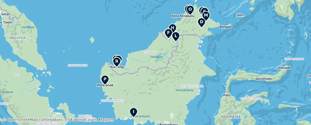 Best of Borneo — Mapa
