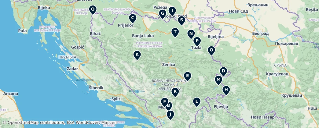 Mappa di Historical and Archaeological Sites