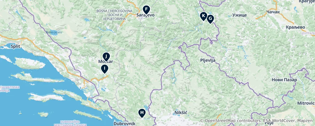 Mappa di Religious Landmarks