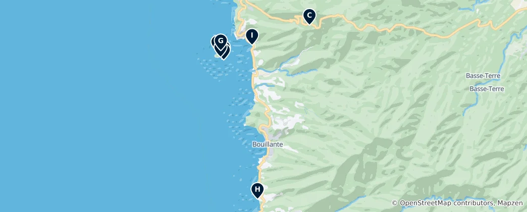 Mapa Best of Bouillante