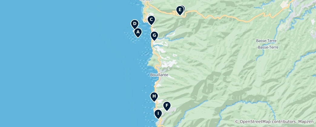 Mappa di Bouillante Essentials