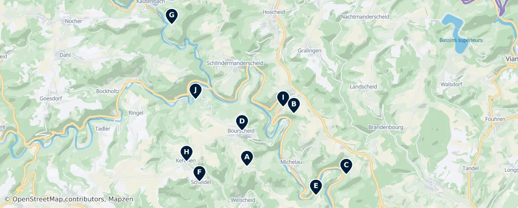 Bourscheid Essentials – Mapa