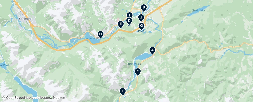 Bow Valley Provincial Park Essentials — Térkép