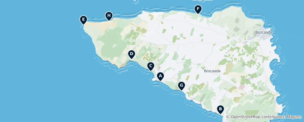 Karte von Best Beaches