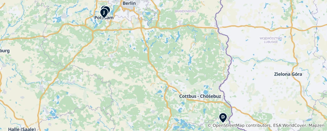 Mapa Brandenburg's Essential Treasures