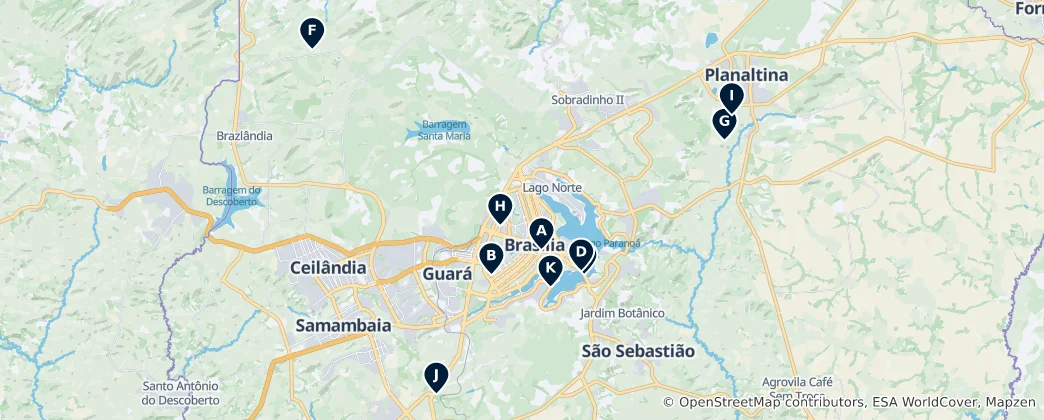 Mapa Landmarks and Viewpoints