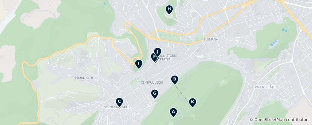 Mappa di Da non perdere a Brașov