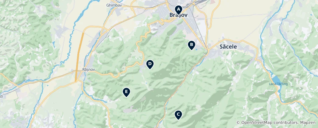 Map of Romania's Natural Wonders