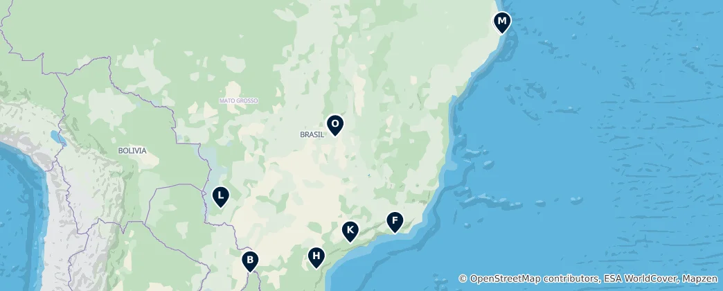 Mapa Editor's Choice: Brazil