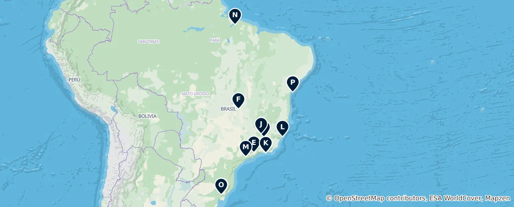 Mapa Famous Religious Sites