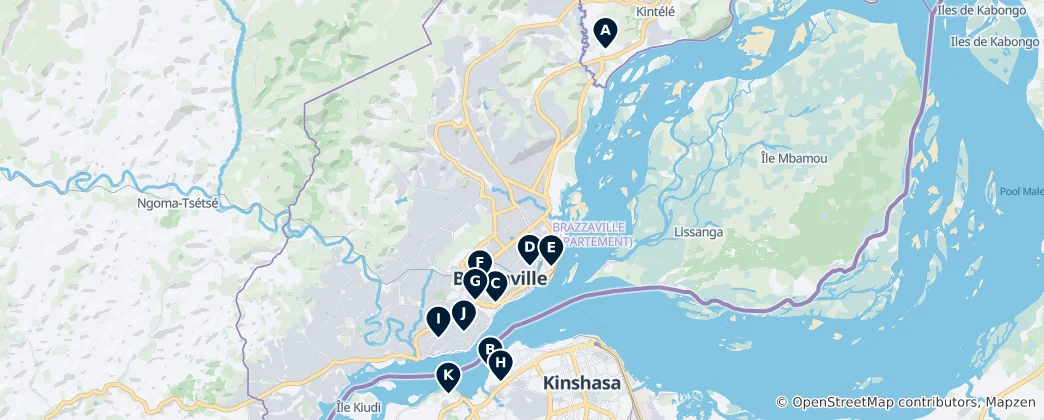 Mappa di Brazzaville Essentials