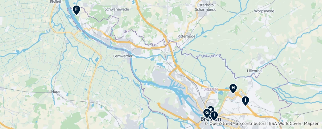 Hidden Gems of Bremen 지도