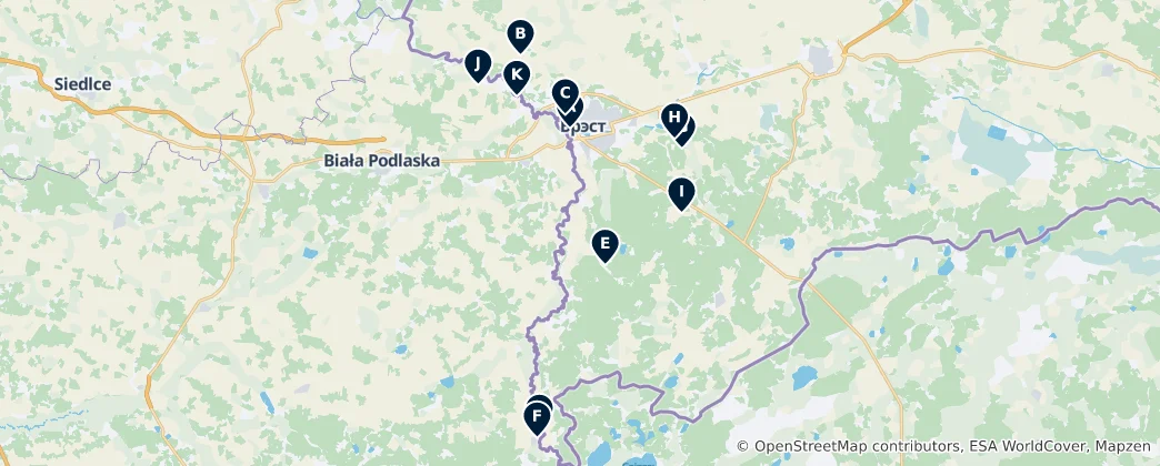 Map of Historic Cemeteries and War Graves