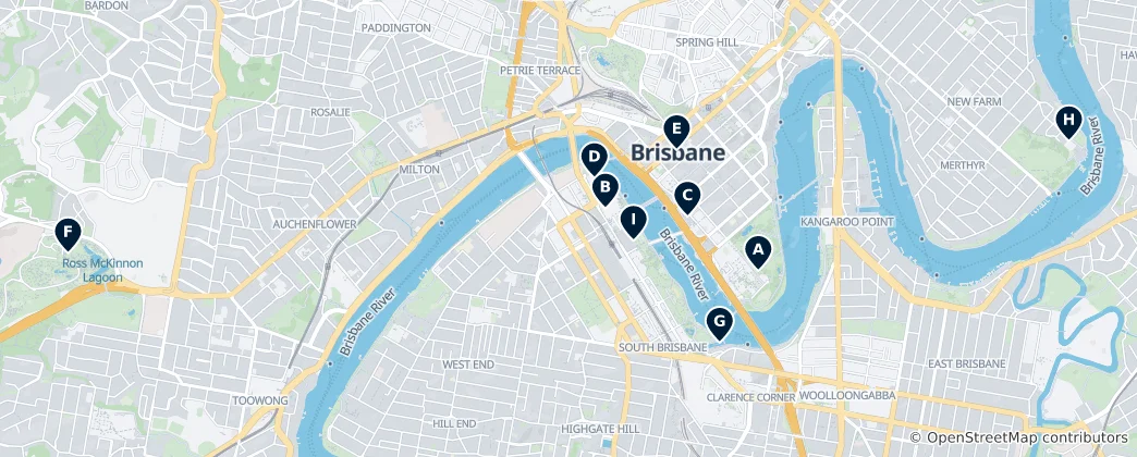 Mappa di Brisbane Essentials