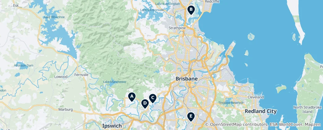 Mapa Parks and Green Spaces