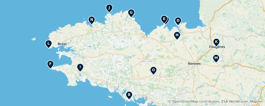Map of Brittany Essentials