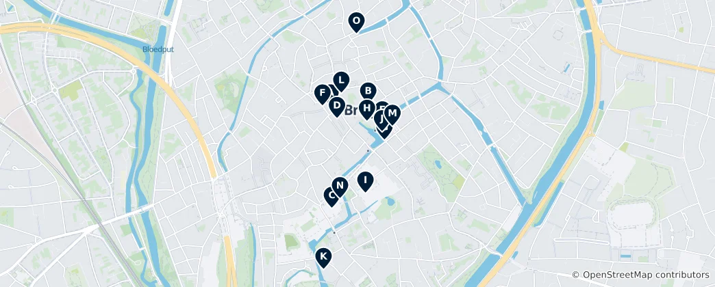 Carte de Les incontournables de Bruges
