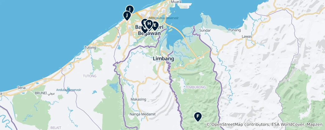 Mappa di Brunei's Essential Treasures