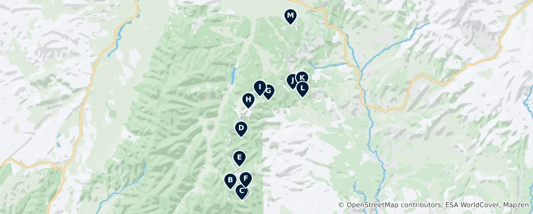 Map of Bryce Canyon Camping Spots