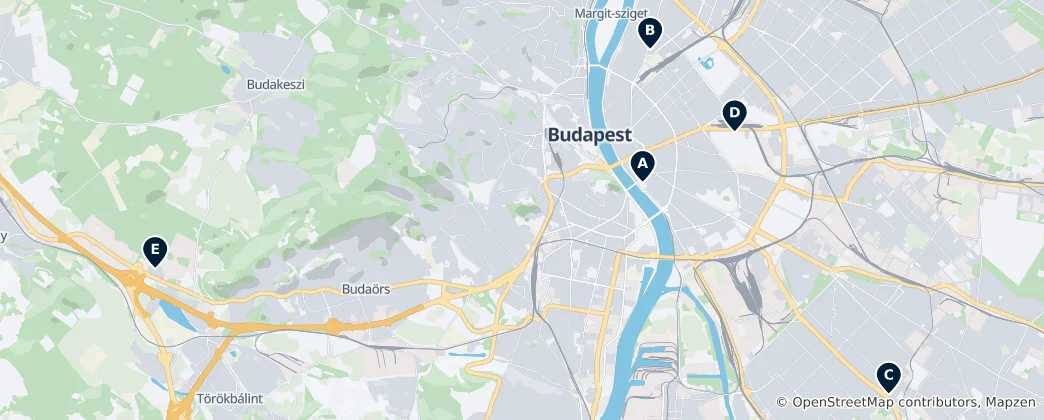Mapa De Markets and Shopping