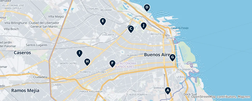 Map of Best of Buenos Aires Dining