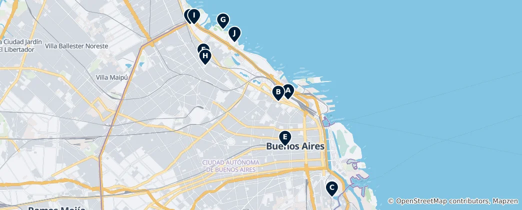 Mapa Hidden Gems of Buenos Aires