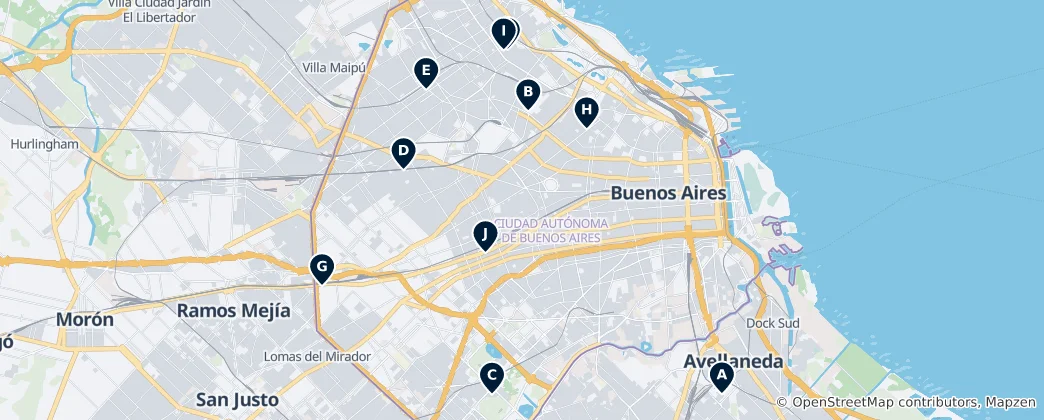 Shopping in Buenos Aires 지도
