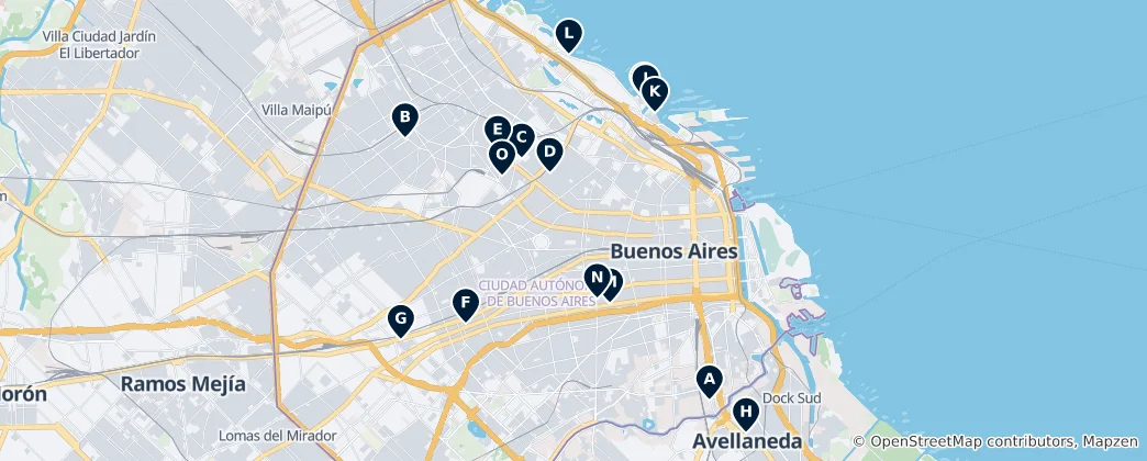 Map of Theaters & Nightlife