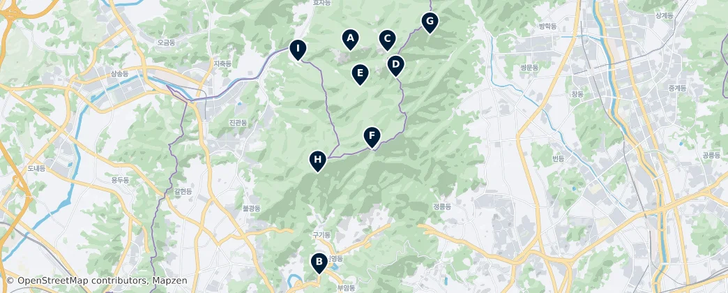 Mapa De Parque Nacional Bukhansan: Aspectos destacados que no te puedes perder