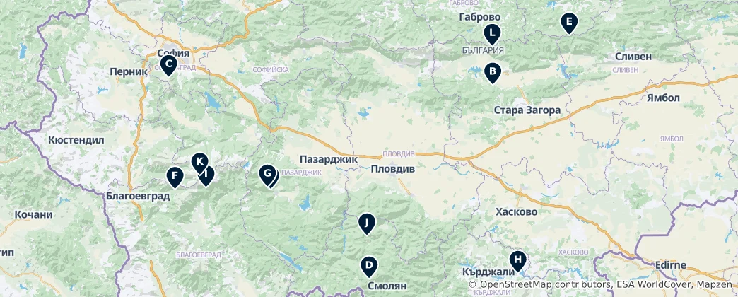 Map of Alpine Huts & Mountain Shelters