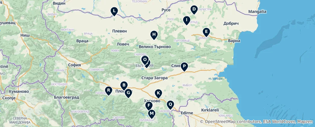 Mapa Ancient Archaeological Sites