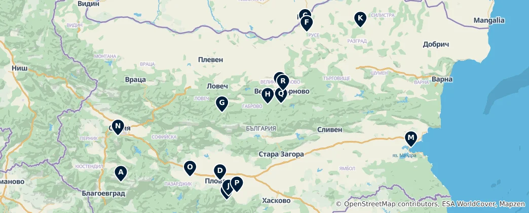 Mappa di Historic Monasteries & Churches