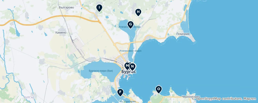 Mapa Burgas Unmissables
