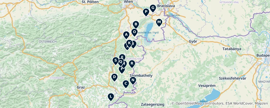 Map of Castles and Ruins