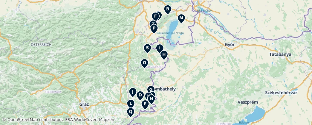 Historic Churches and Religious Sites — Karte