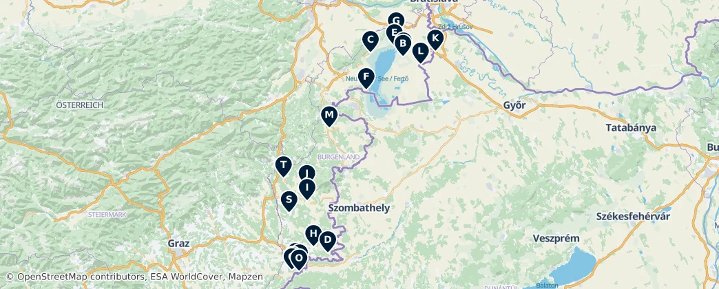 Regional Cuisine & Wineries — Map